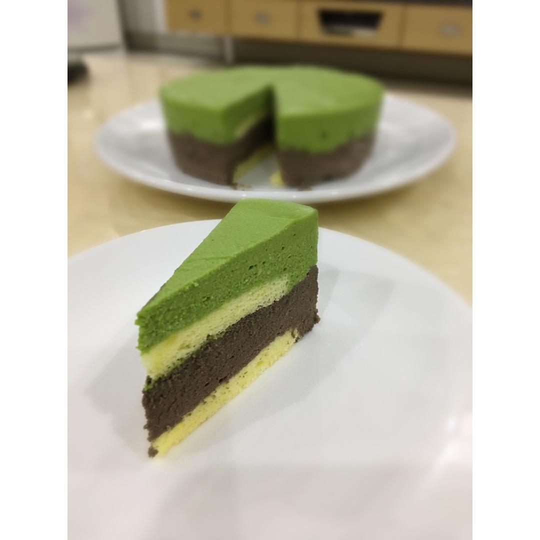 巧克力抹茶慕斯蛋糕