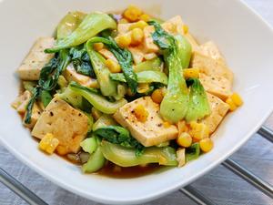 油菜滑豆腐——健康低卡家常菜的做法 步骤10