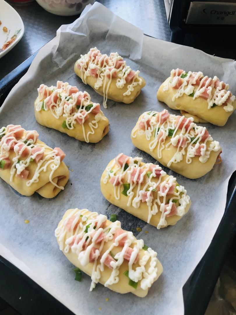 香葱火腿肉松面包