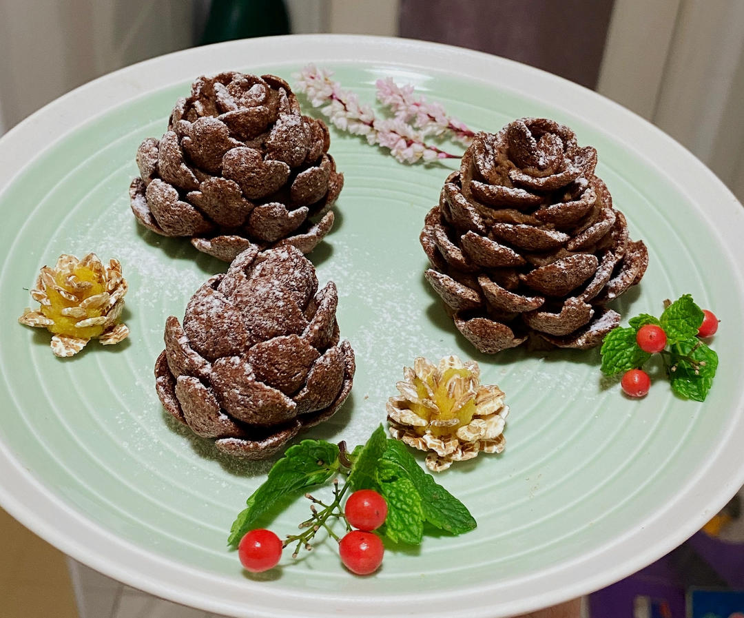 创意料理3🔥 圣诞红薯松果❗️❗️可以吃的松果