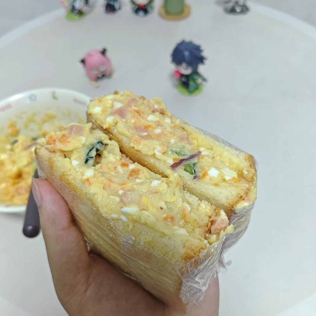减脂必备‼️土豆泥沙拉三明治🥪居然这么好吃