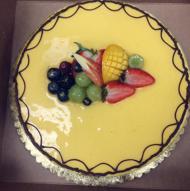 料超足的芒果慕斯蛋糕