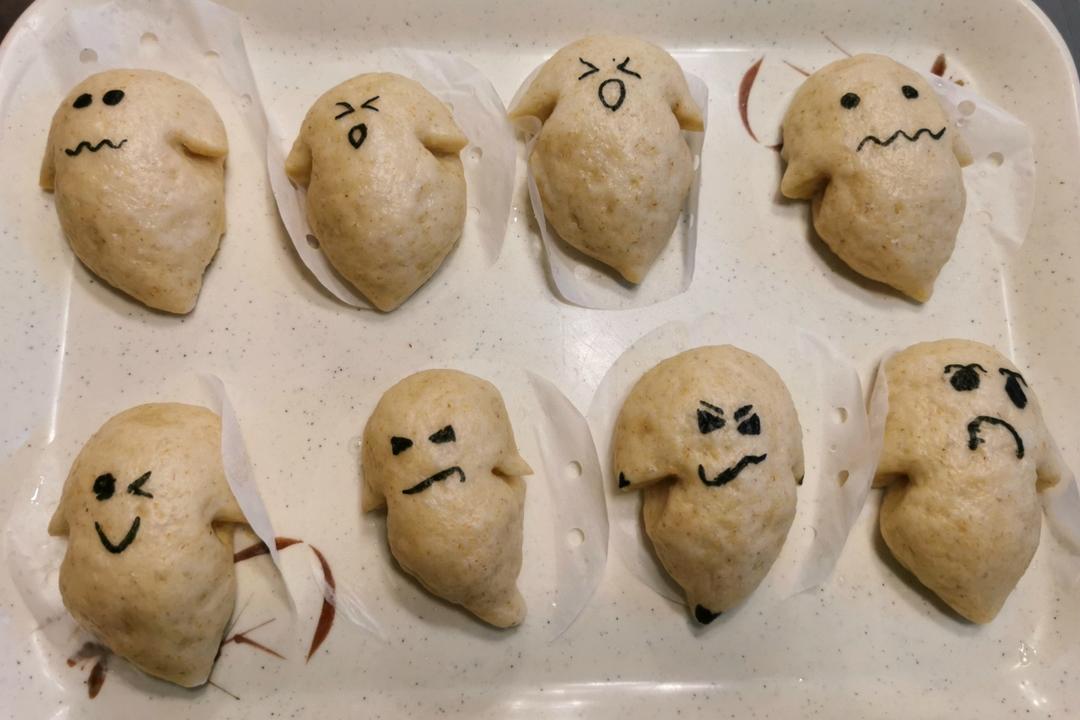 【【原创】万圣节幽灵馒头(可爱不可怕)图片】一凡_111_下厨房