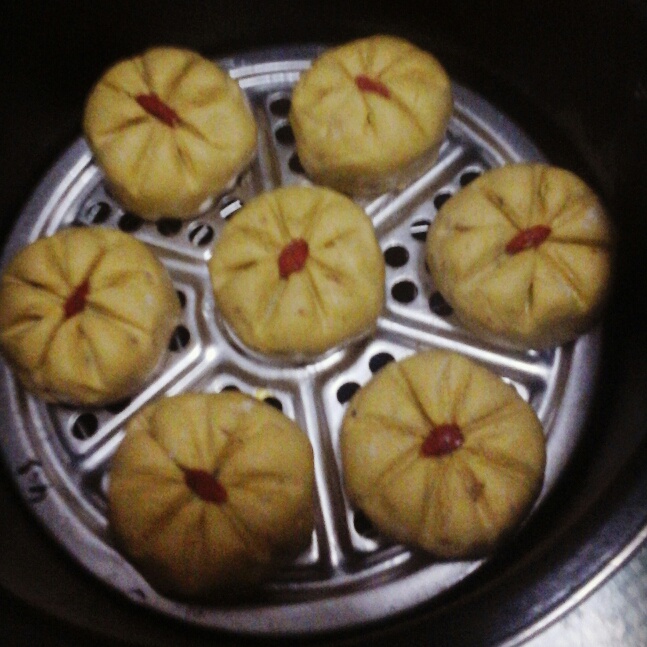 南瓜糯米豆沙糕