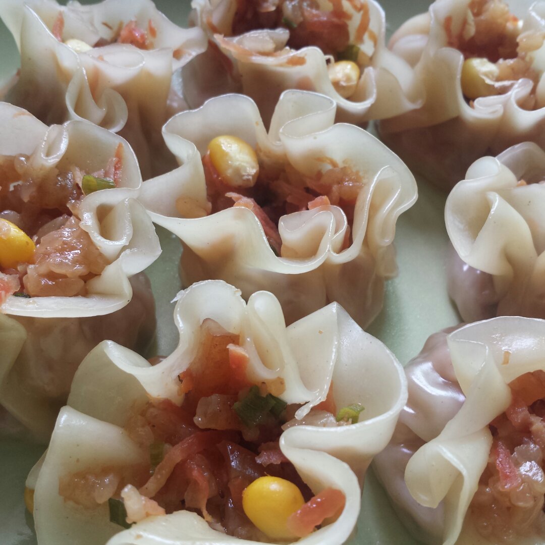 馄饨皮糯米烧麦