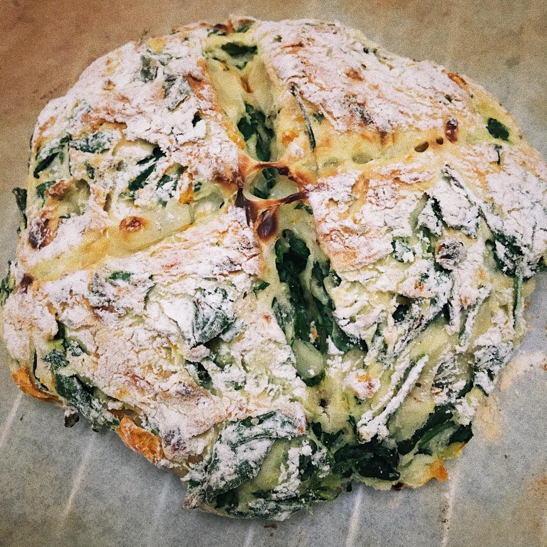 菠菜南瓜奶酪丹波面包丨健康·烘焙