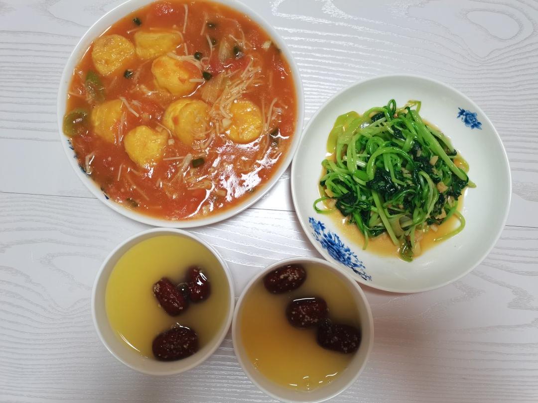 金针菇烧日本豆腐