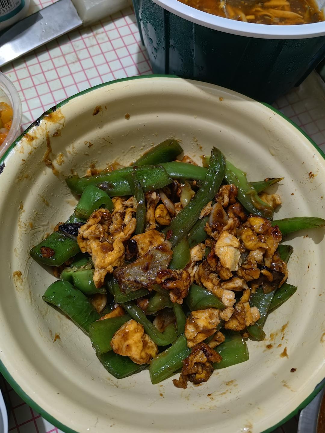 超级下饭的虎皮青椒炒鸡蛋！三碗饭都不够