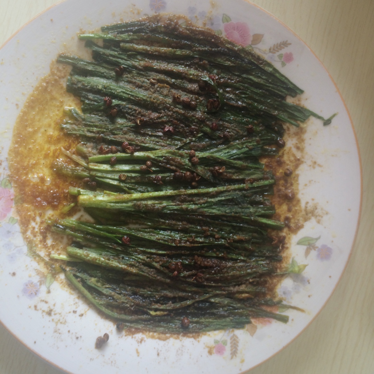 烧烤韭菜（微波炉版）