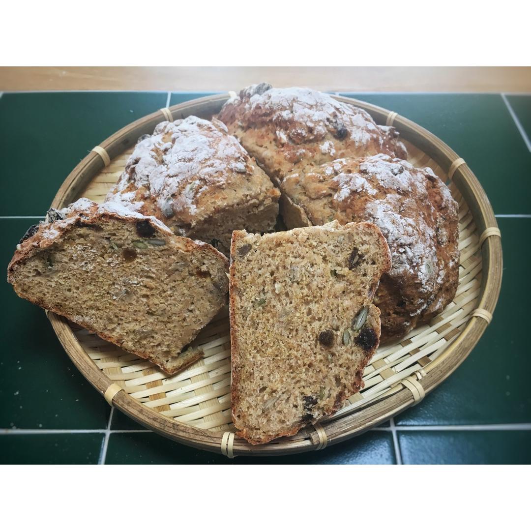 全麦苏打面包丨健康·烘焙