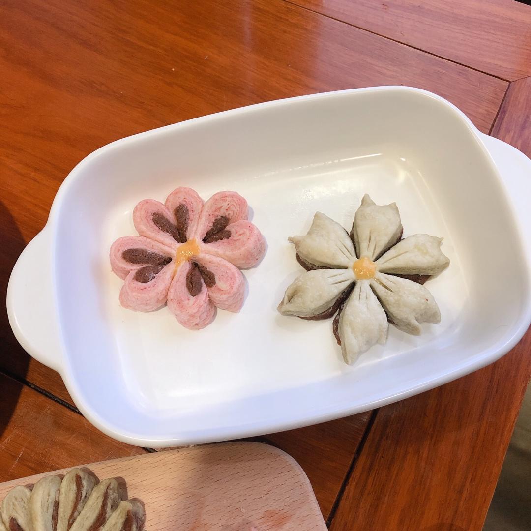 手残党版🌸桃花酥🍀四叶草酥菊花酥-不醒面 超简单