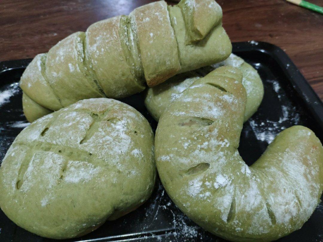 比原麦山丘还好吃的【抹茶麻薯古早味面包】肉松红豆沙