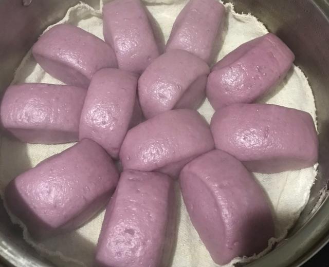 紫薯馒头,包子的做法