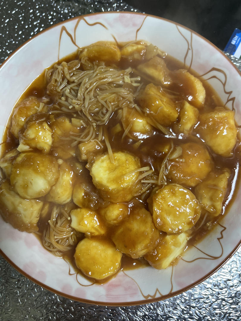 金针菇烧日本豆腐