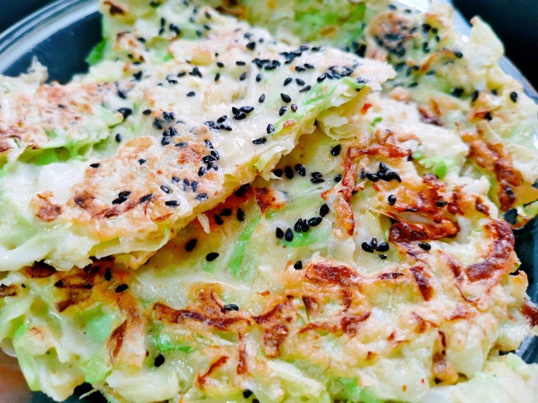 小清新早餐之卷心菜蛋饼
