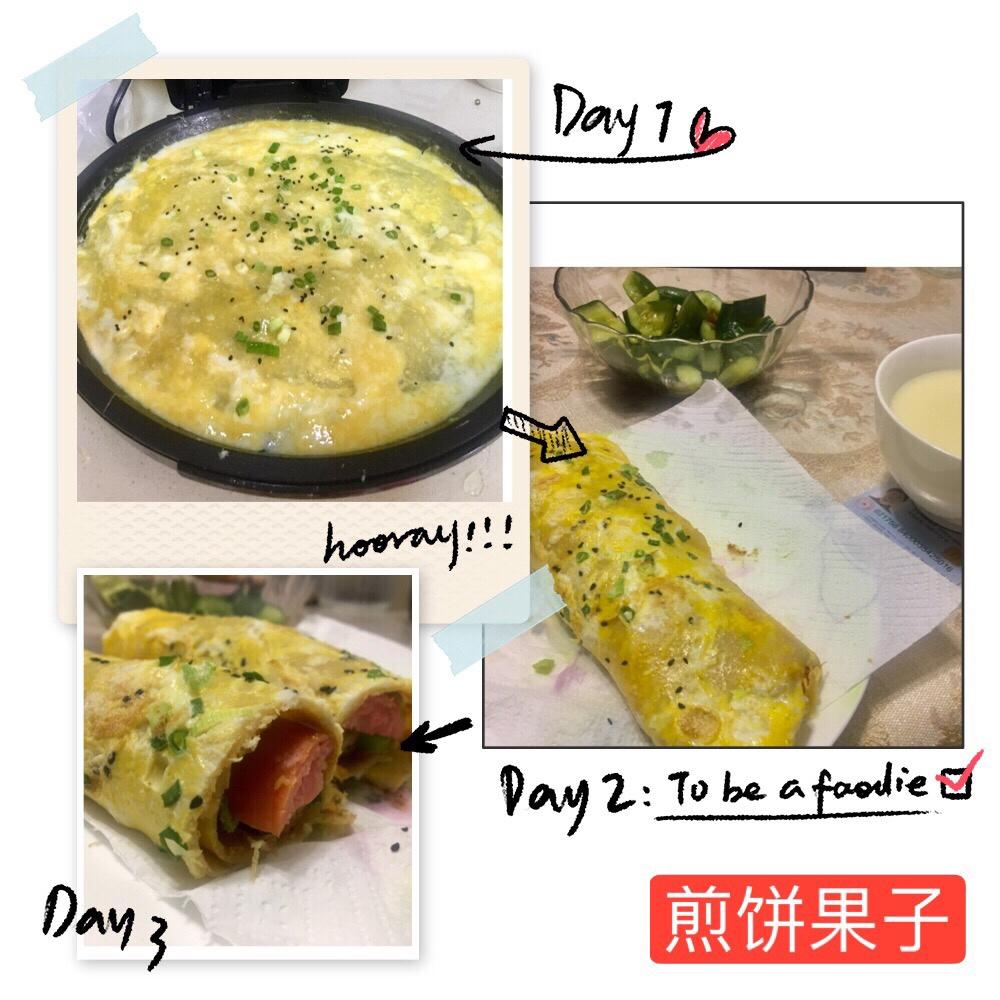 家庭版煎饼果子---快手健康早餐，利用家里现有材料