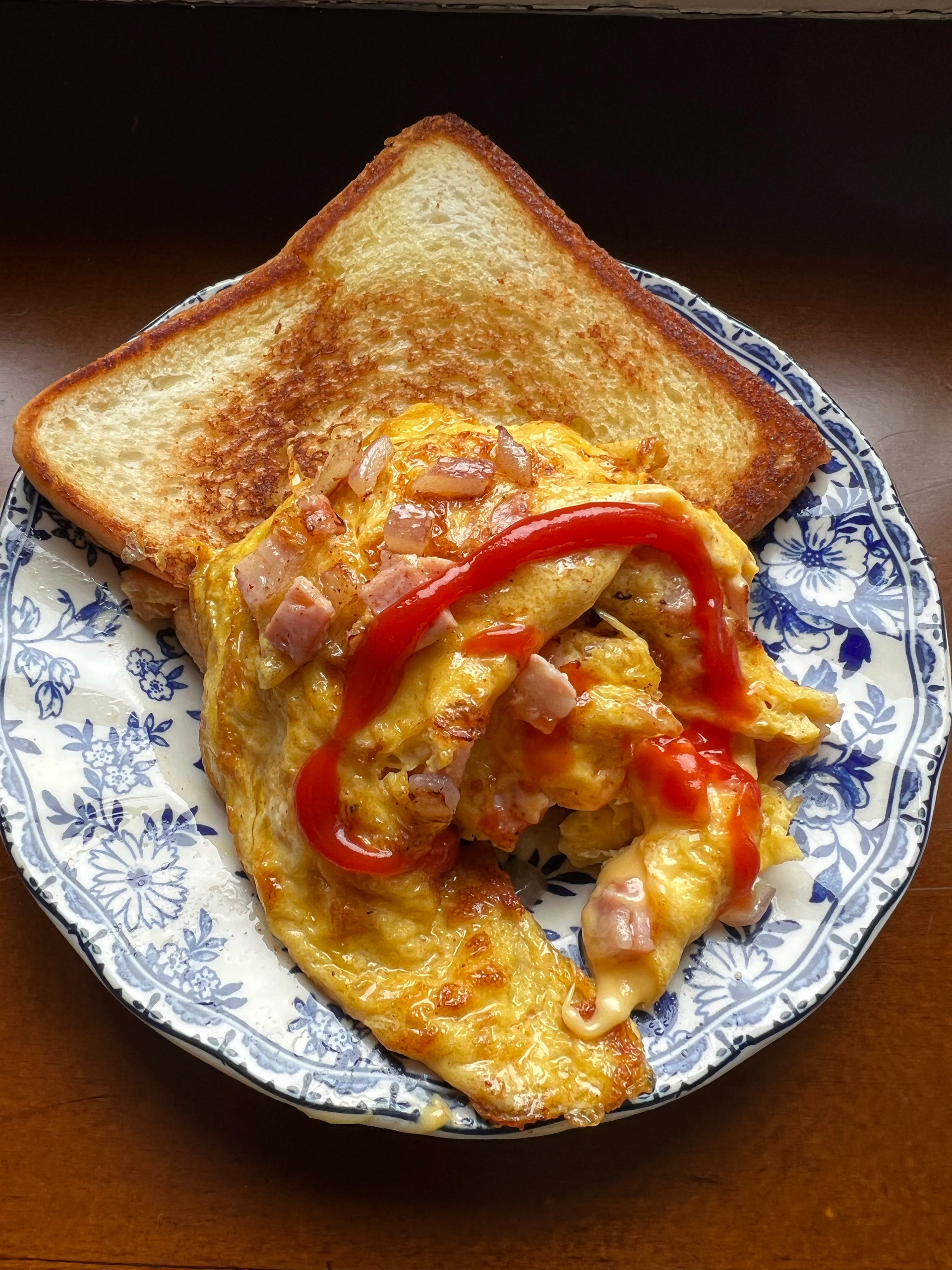 巨简单的酒店早餐omelet蛋卷