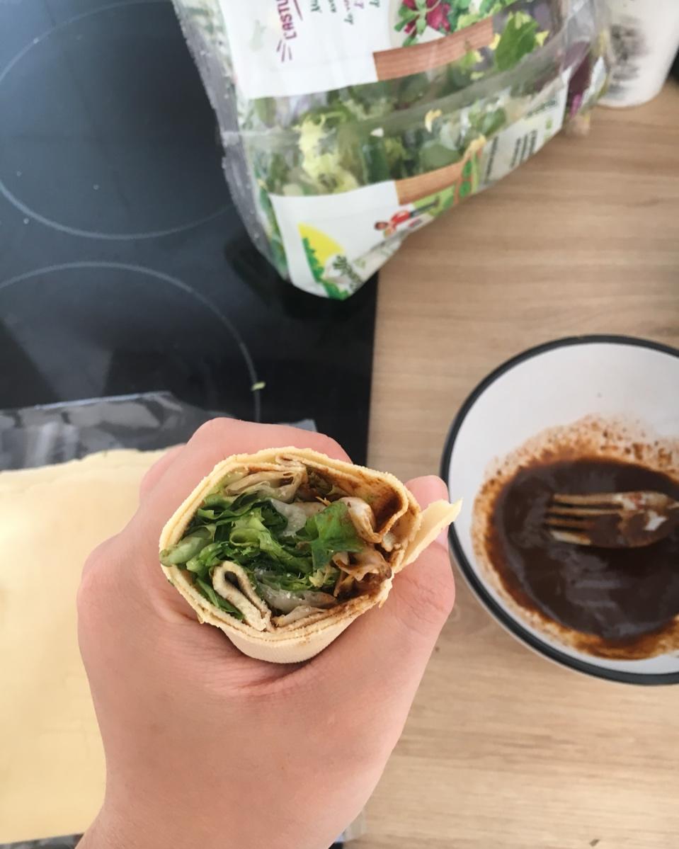 生菜豆皮卷