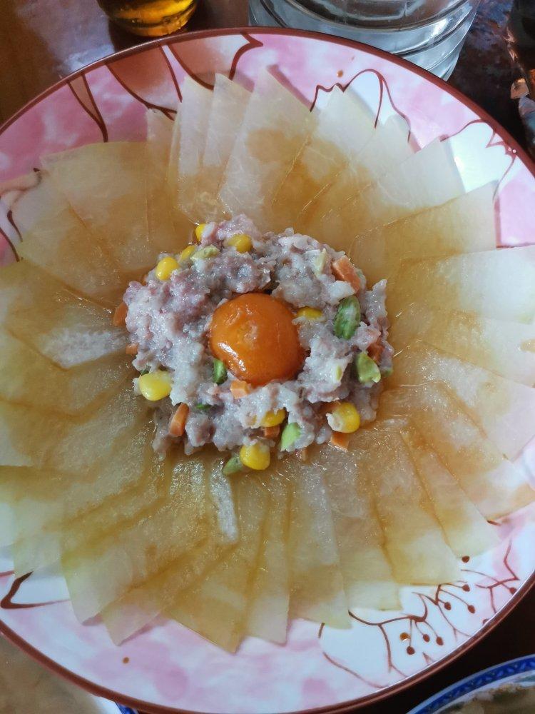 冬瓜蒸咸蛋黄肉饼