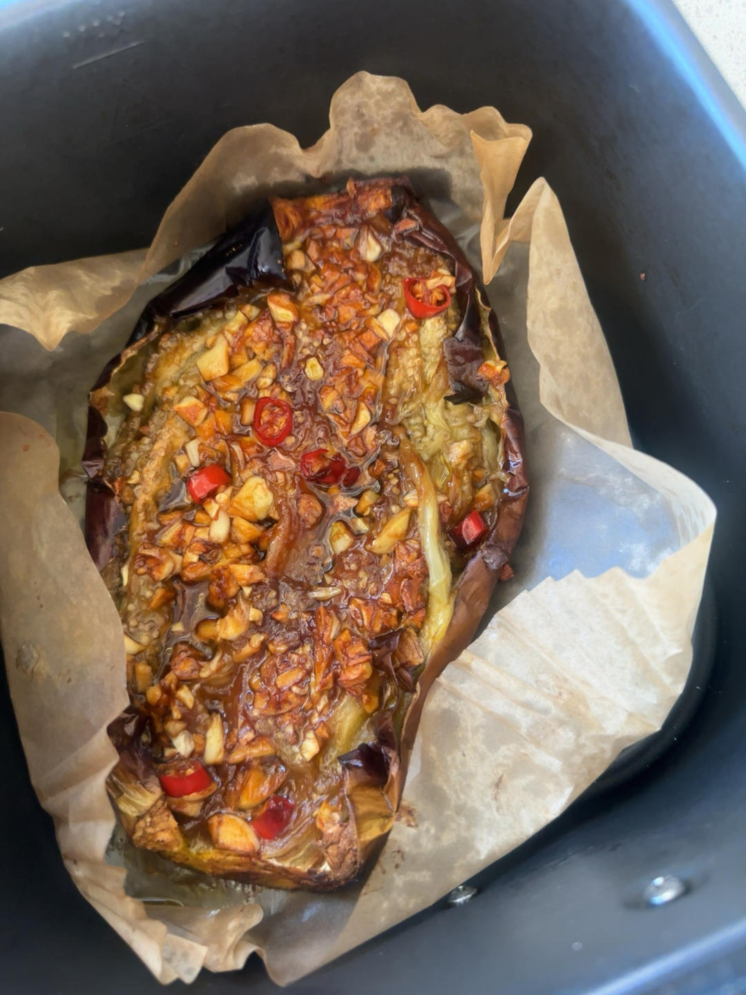 🔥蒜蓉烤茄子🍆｛空气炸锅食谱｝