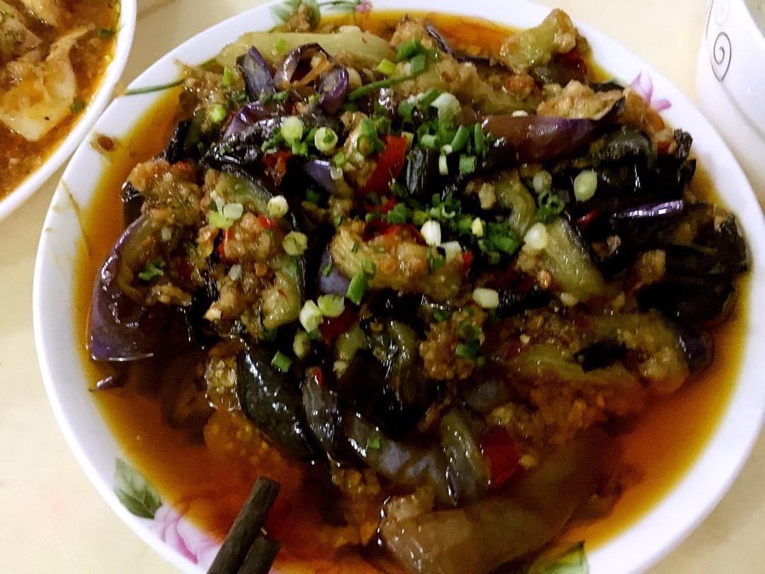 红烧肉沫茄子