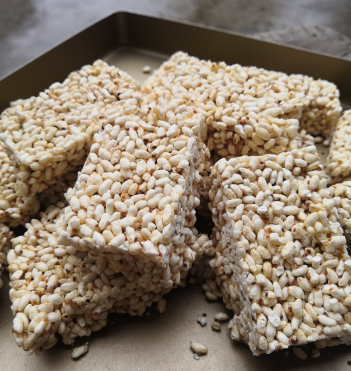 自制大米花糖的做法 步骤7