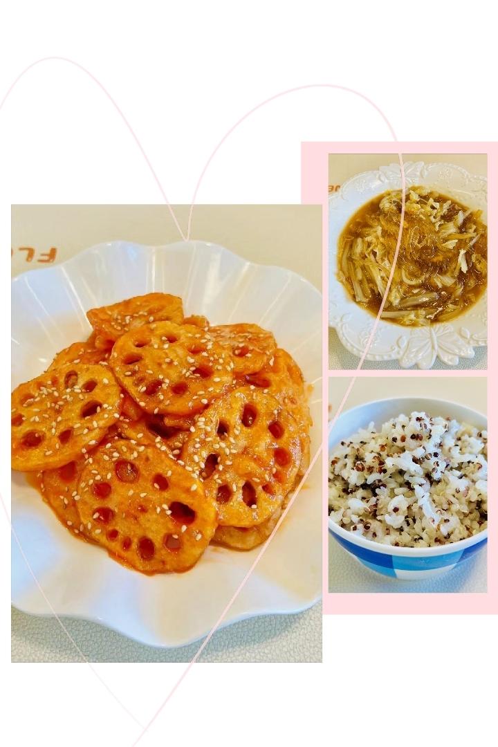 素🉑糖醋藕片，白菜炖粉条的做法