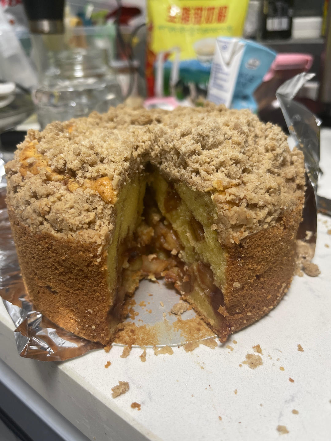 苹果酥粒蛋糕Apfelkuchen mit Streusel