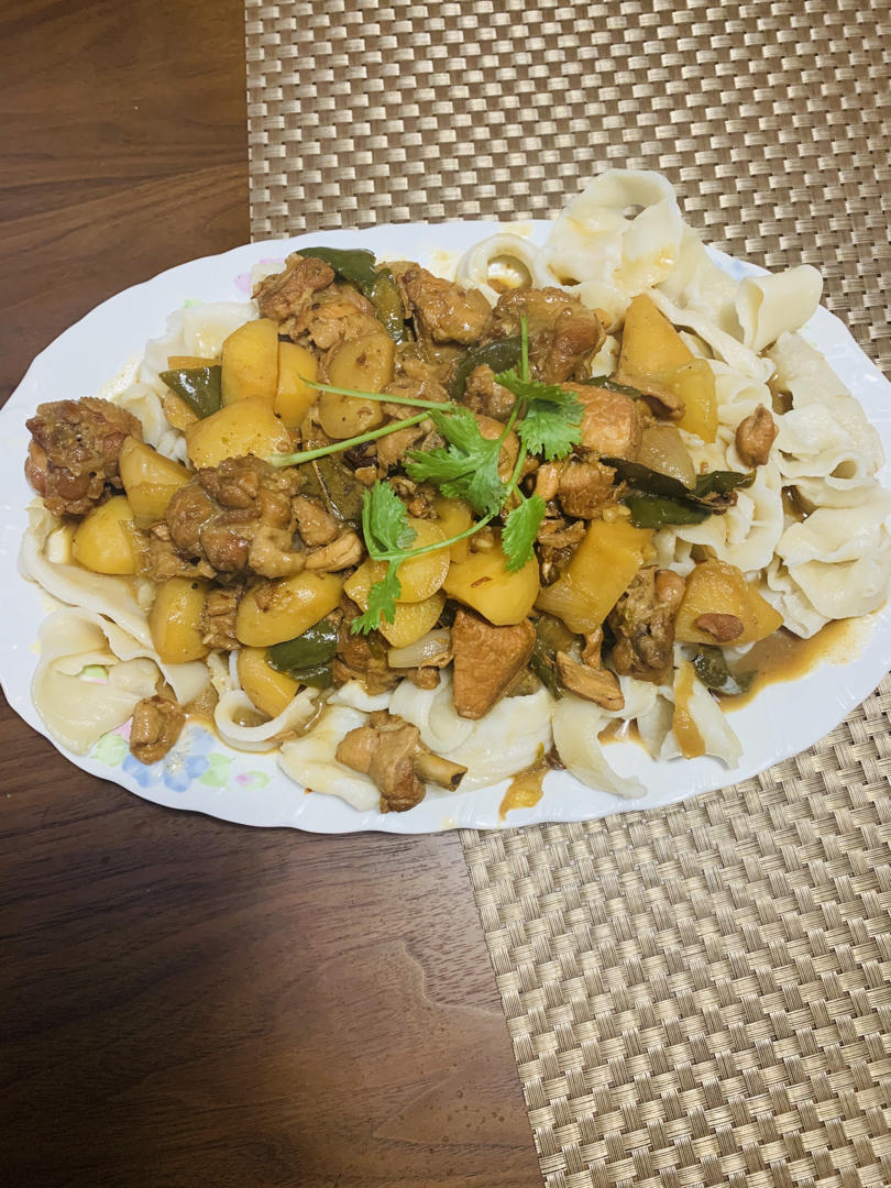 新疆特色大盘鸡（附加皮带面做法）