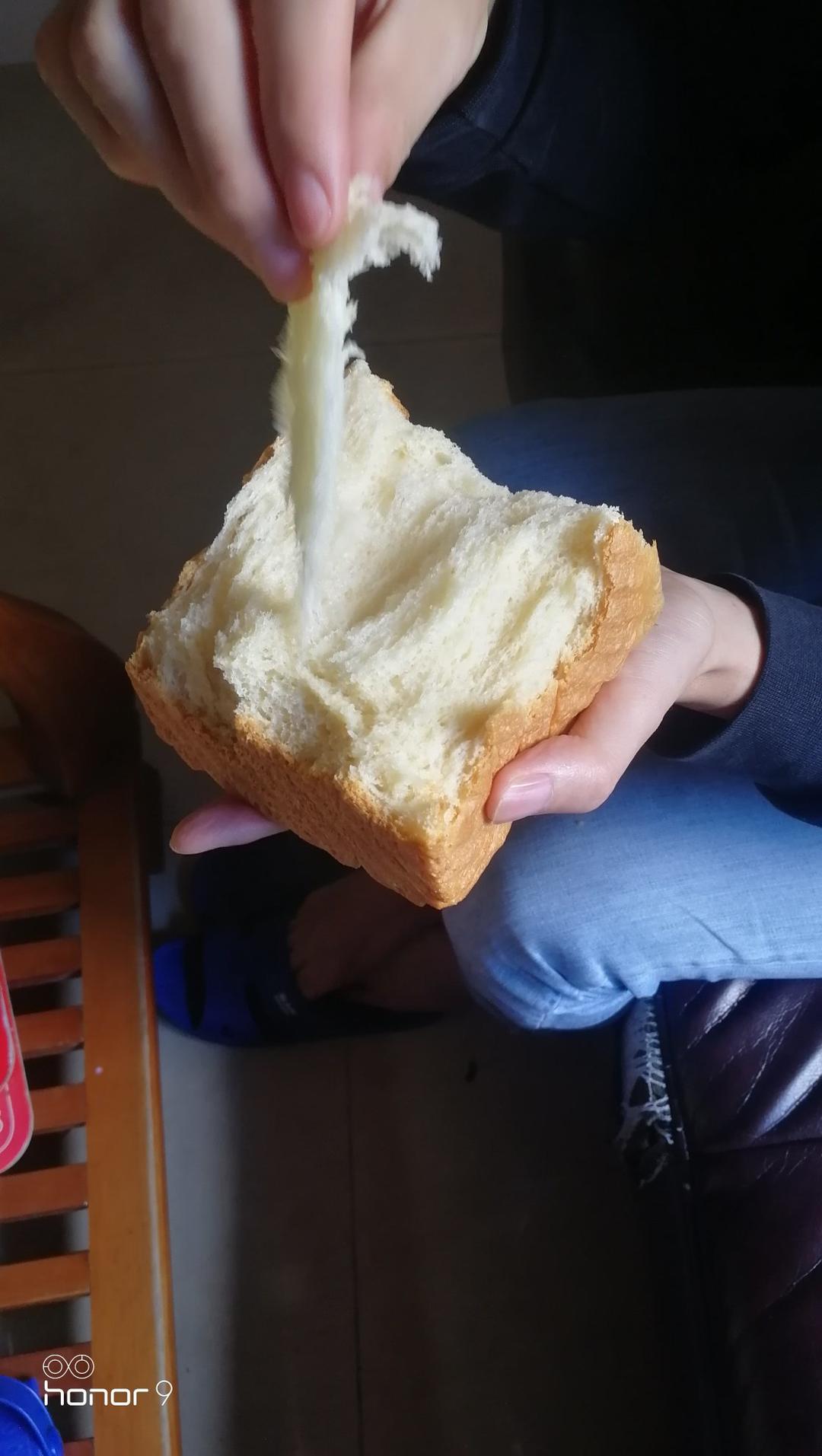 一次发酵纯奶手撕吐司面包（防止面团温度高的方法）B55