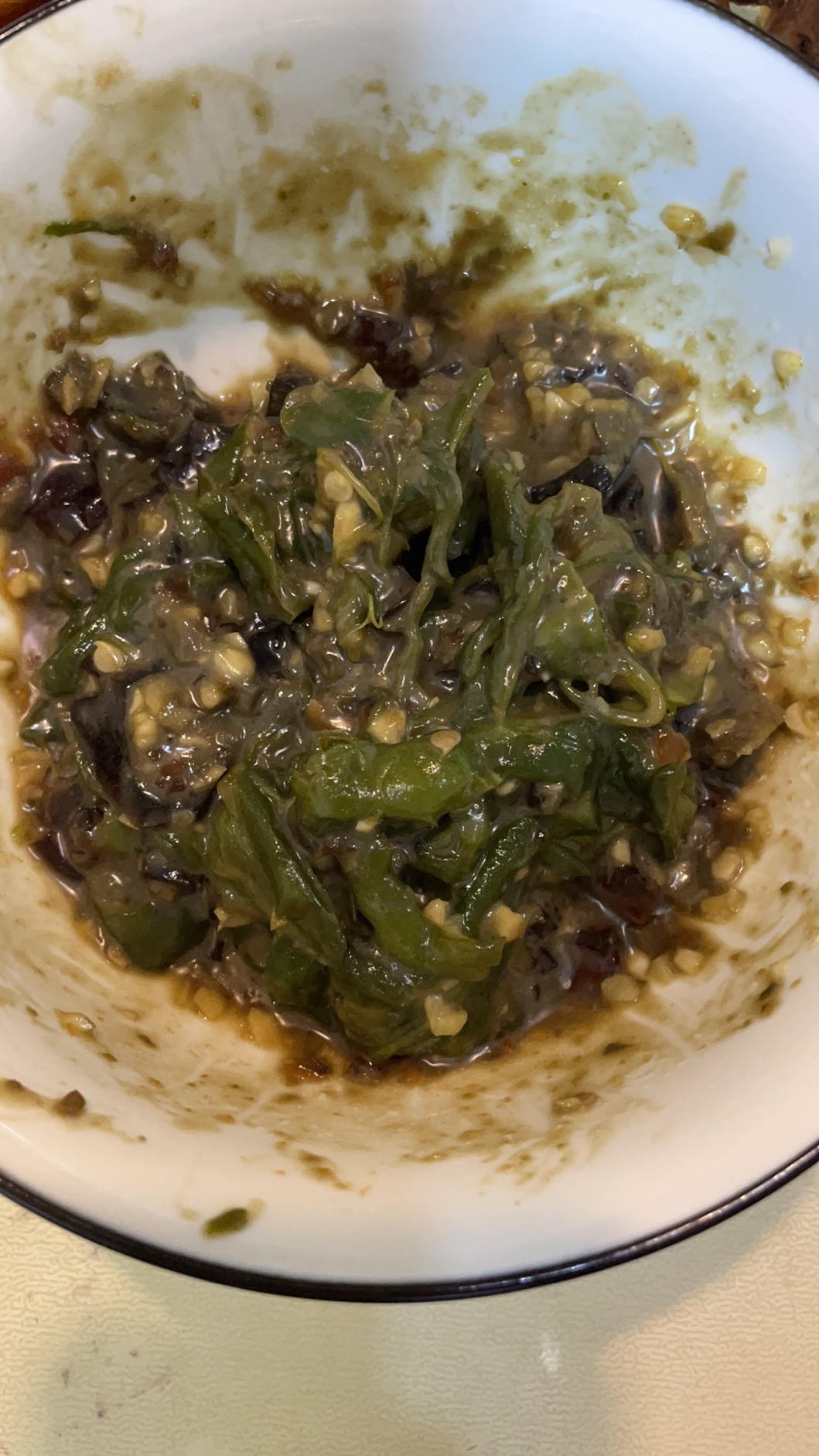 擂辣椒皮蛋茄子
