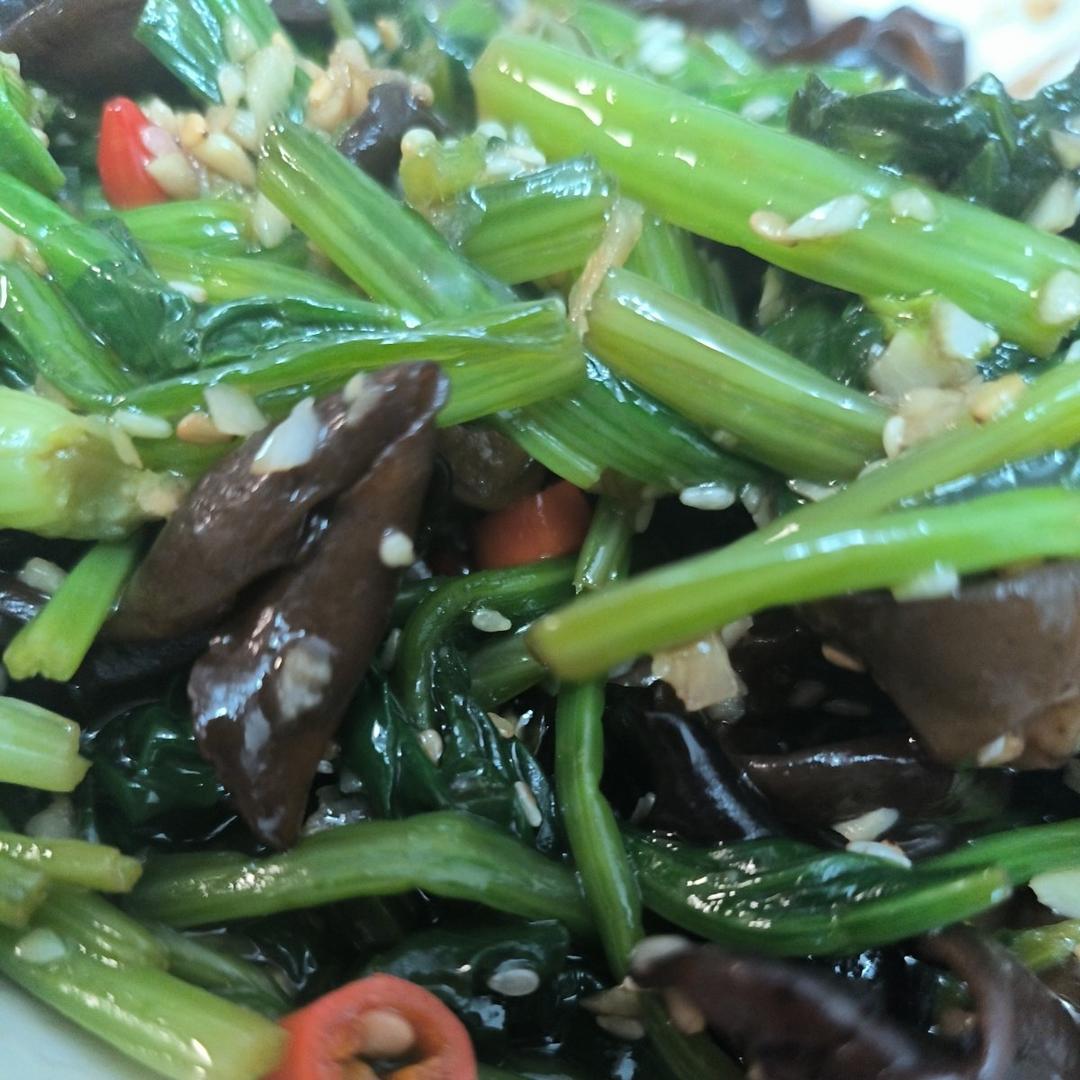 清爽开胃凉菜｜凉拌菠菜木耳