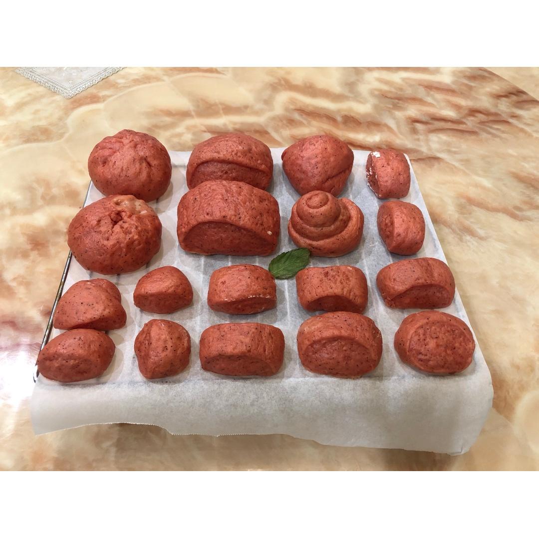 【宝宝营养餐】火龙果棒棒糖馒头