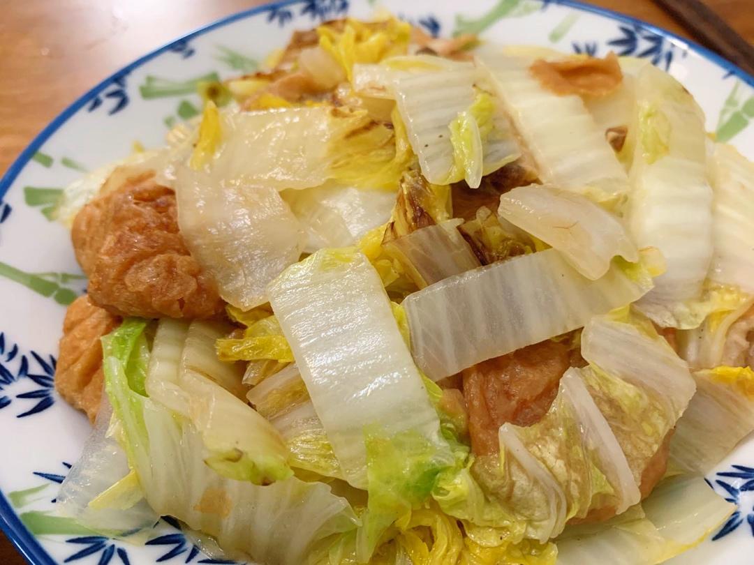 油面筋炒娃娃菜