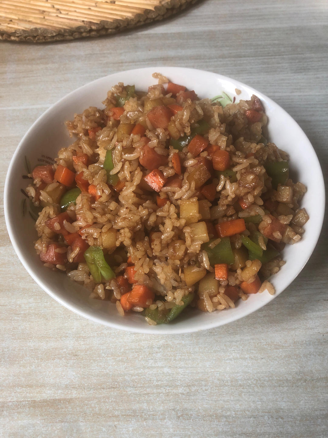 火腿土豆烩饭