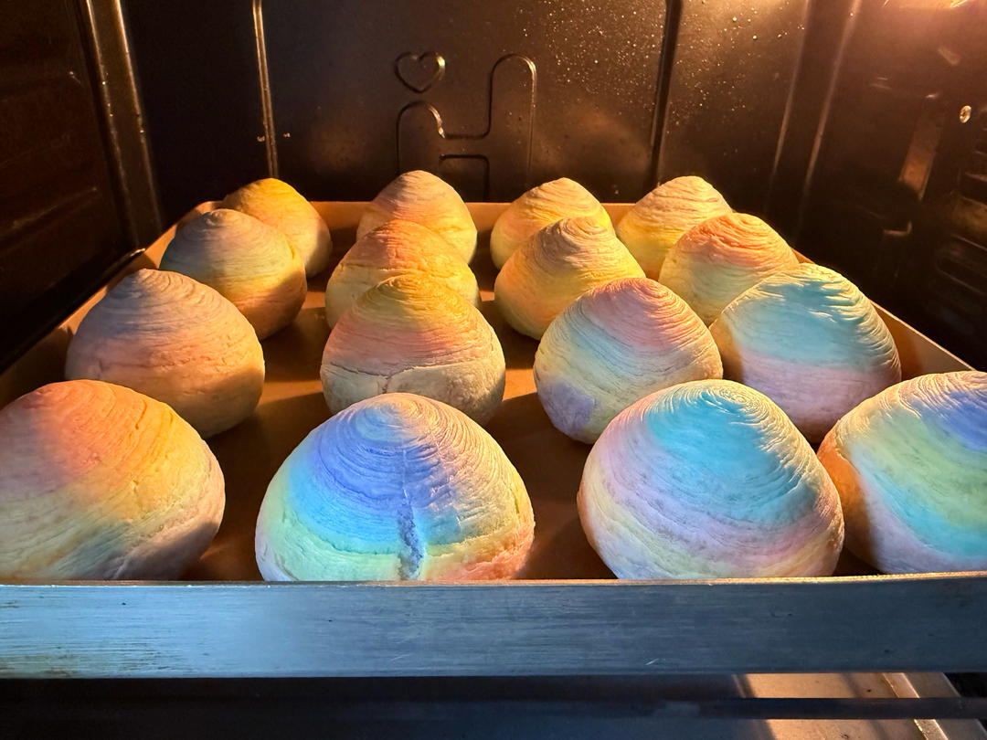 超级好看的彩虹蛋黄酥免费教程！超级详细！按照步骤就能成功！