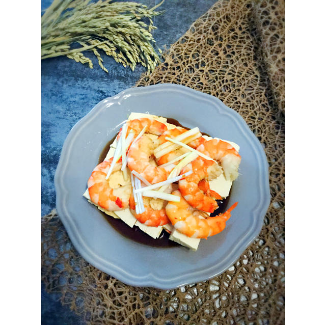 海鲜蒸豆腐