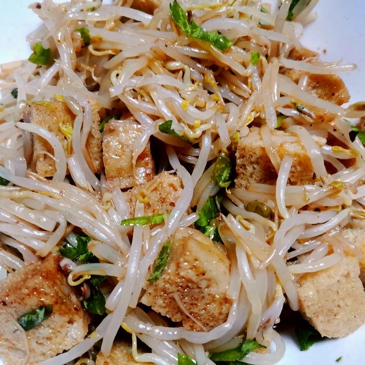 桃仙家面筋拌豆芽