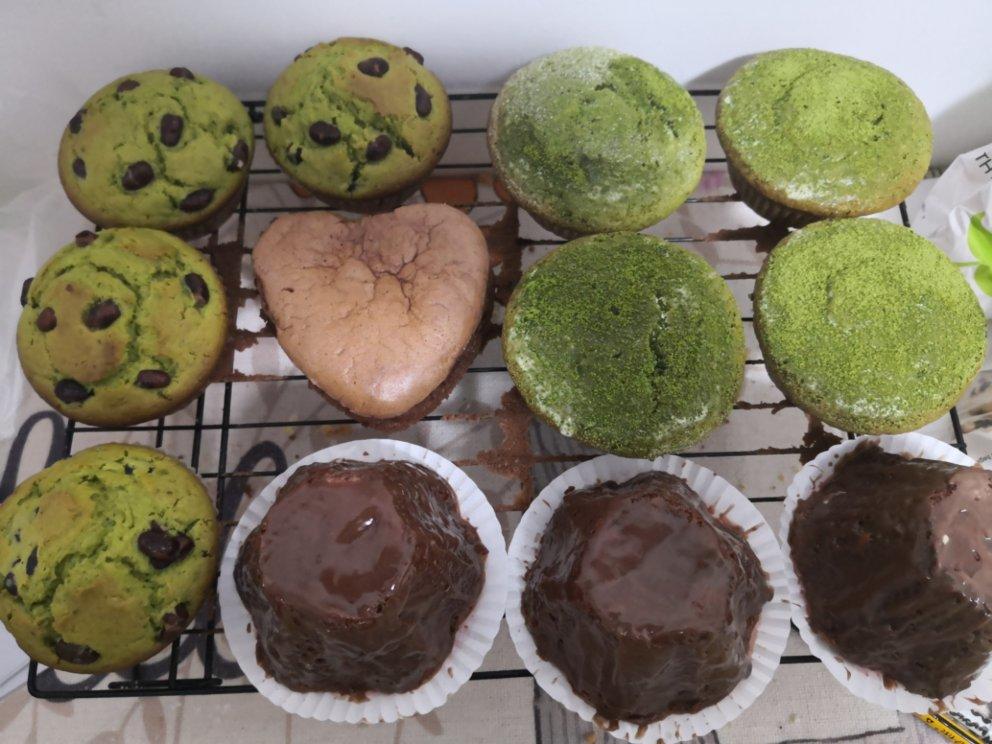 网红星巴克甜品，爆头抹茶麦芬小蛋糕