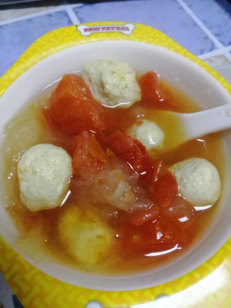 宝宝冬瓜番茄🍅肉丸汤的做法
