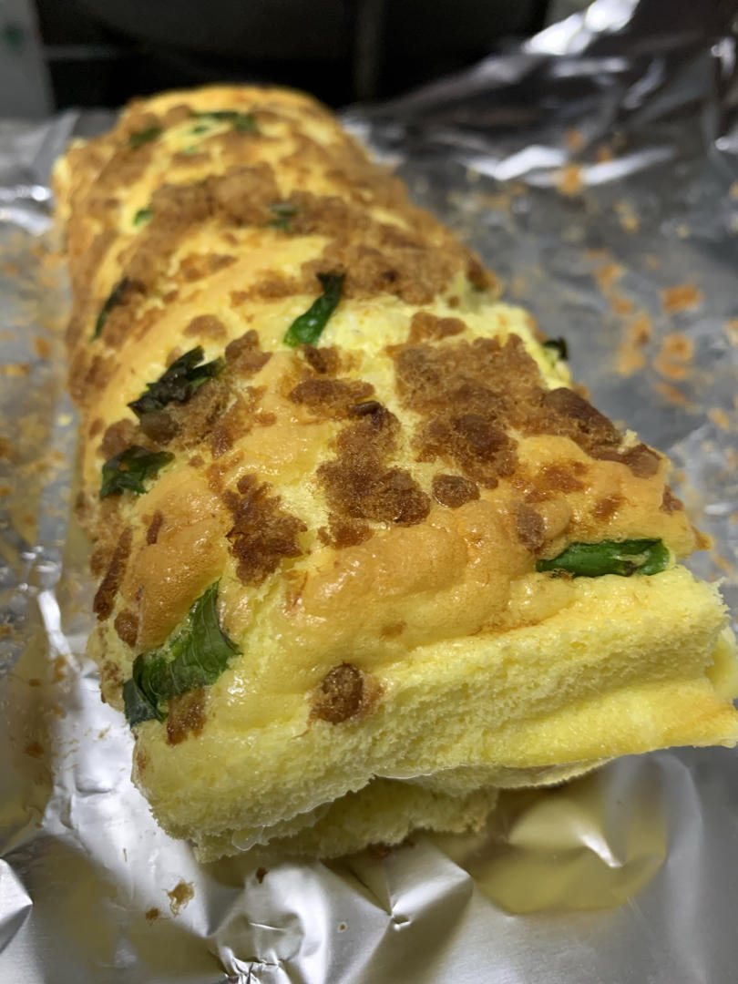 香葱肉松肥蛋糕卷～