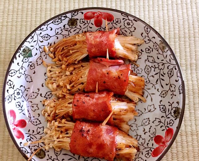 超详细零失误tips培根金针菇卷的做法