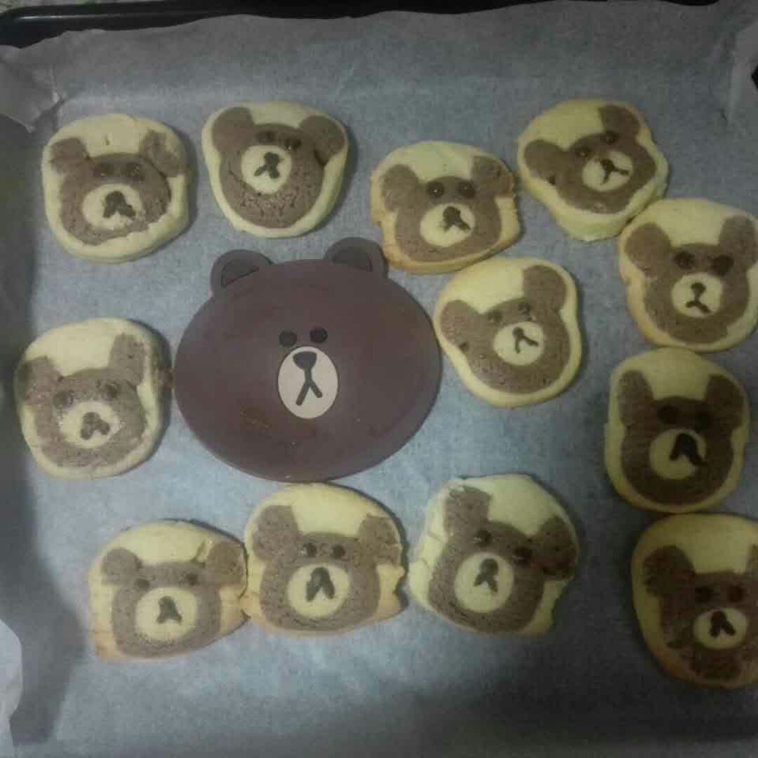 可爱的布朗熊饼干做法
