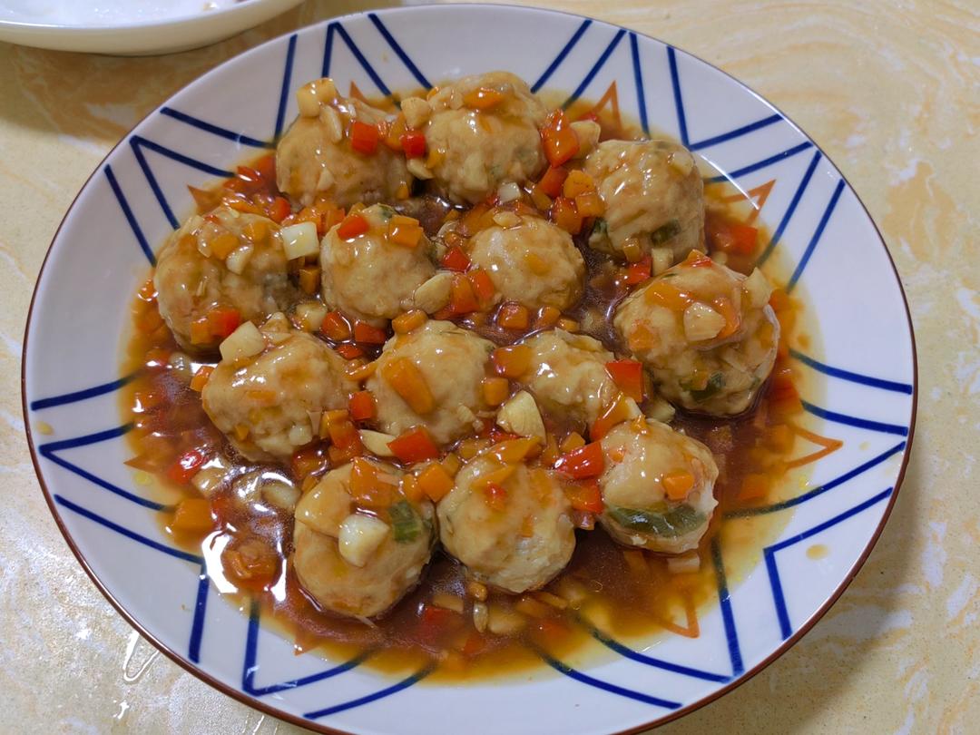 清蒸藕丁肉丸子