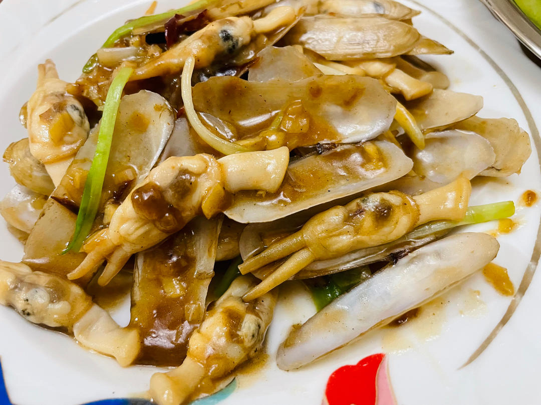 葱爆蛏子