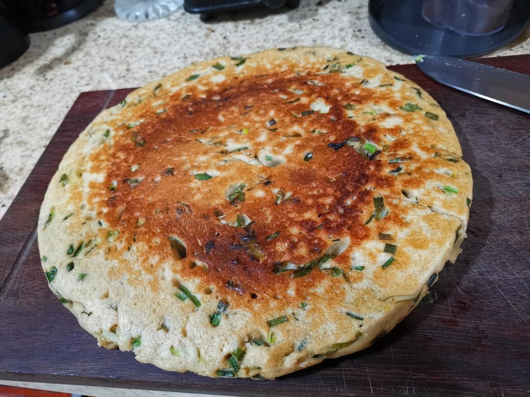 手不沾面做发面大饼