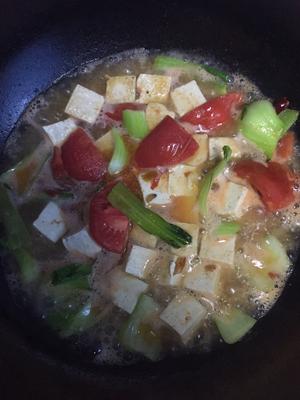 豆腐油菜烩面筋的做法 步骤3
