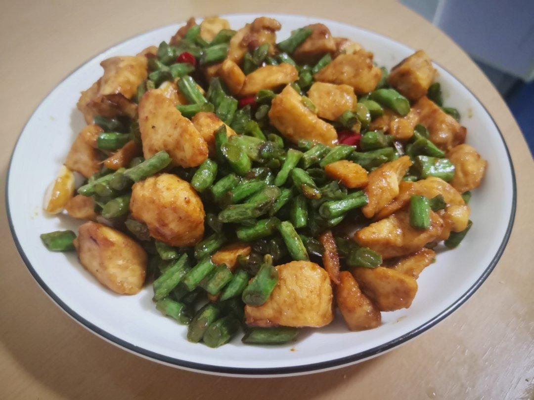 孜然豆角鸡丁「下饭菜」