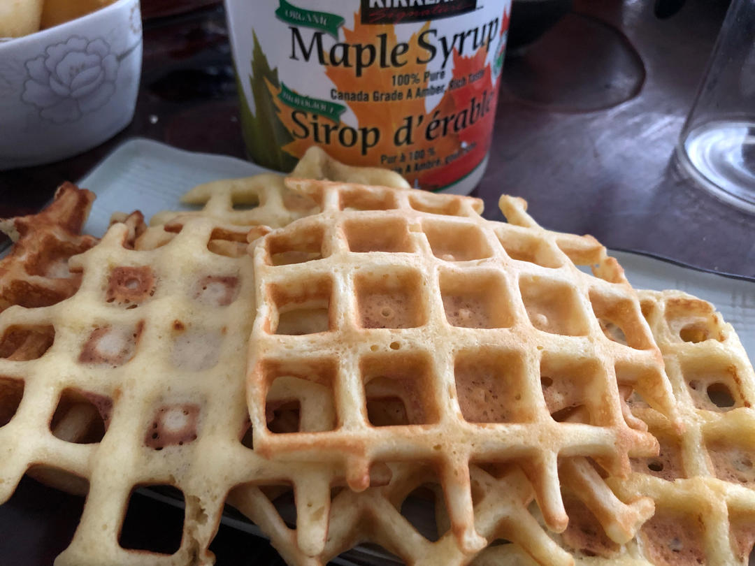 【视频食谱】酵母版脆脆华夫饼