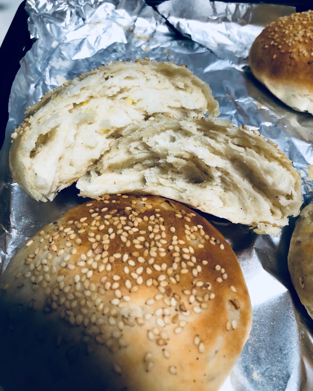 油酥葱香烧饼